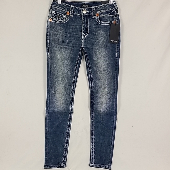 True Religion Denim - NWT True Religion Jennie Curvy Mid Rise Super Skinny Jeans - Size 27, Inseam 28"